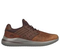 Skechers Delson 3.0 - Ezra Shoes Wide Width en Brun, Pointure 39.5 Wide