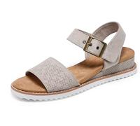 Skechers Desert Kiss Low SandaleFemme | Sandales décontractées, semelle intérieure confortable rembourrée en mousse Skechers avec sangle en cuir végétalien