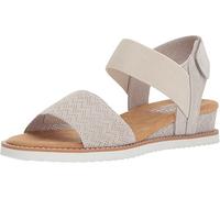 Skechers Desert Kiss Sandales plates pour femme, blanc, 38 EU