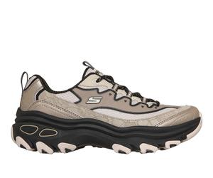 Skechers D'LiteMax Chaussures Moyen Width en Taupe/Noir, Pointure 40