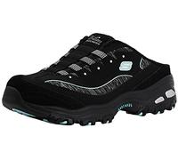 Skechers - D'Lites - Baskets de sport à enfiler pour femme, de style sabot, Noir/bleu, 7.5 Wide