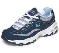Skechers D'Lites Biggest Fan Baskets Femme, Bleu Marine Blanc, 40.5 EU