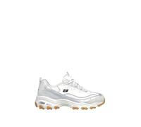 Skechers D'Lites Chaussures pour Femme, Blanc/Gris, 39 EU