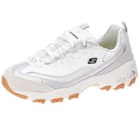 Skechers D'Lites Chaussures pour Femme, Blanc/Gris, 39 EU