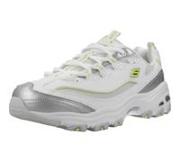 Skechers D'Lites Chromatic Baskets pour femme, Blanc/argenté/citron vert, 38 EU
