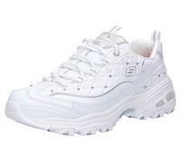 Skechers D'Lites-Floral Days', Baskets Femme,38 EU Blanc argent Wsl