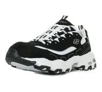 Skechers D'Lites Homme Noir & Blanc - Baskets cuir et synthétique, lacets 42 1/2