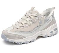 Skechers D'Lites-Smooth Nostalgia, Baskets à Enfiler Mains Libres pour Femme, Gris Naturel, 39.5 EU