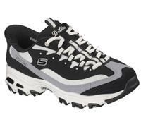 Skechers D'Lites-Smooth Nostalgia, Baskets à Enfiler Mains Libres pour Femme, Noir/Naturel, 37.5 EU