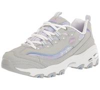 Skechers D'Lites-Splendid Journey Baskets pour Femme, Lgmt Gris Clair Multicolore, 36 EU