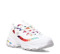 Skechers D'lites - Summer Fiesta Baskets Femme Blanc (White Trubuck/multi Mesh/white Trim Wmlt) 38.5 EU