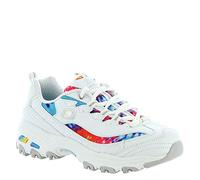 Skechers D'lites - Summer Fiesta Baskets Femme Blanc (White Trubuck/multi Mesh/white Trim Wmlt) 39.5 EU