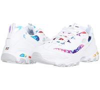Skechers D'Lites Summer Fiesta Baskets pour Femme, Blanc/Multicolore, 35.5 EU