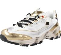 Skechers Femme D'Lites Vintage Vision Basket, White Gold Black, 40 EU