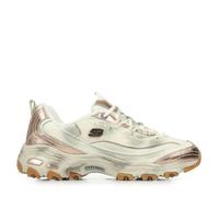 Skechers Femme D'Lites Vintage Vision Basket, Natural Leather/Multi Trim, 40 EU