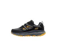 Skechers D'lux JourneyChaussures de randonnée pour Homme, Textile en Cuir Noir avec Bordure Jaune, 43 EU