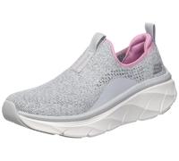 Skechers D'lux Walker 2.0 - Bold StateD'LUX Walker 2.0 Bold State pour Femme, Bordure Rose en Tricot Gris, 35.5 EU