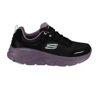 Skechers D'lux Walker 2.0 Neon Sites pour Femme, Bordure en Daim Noir, 39 EU