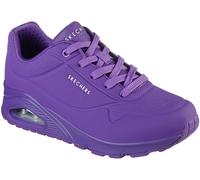 Skechers Durabuck Lace Up Sneaker Low-Top Trainers Womens Violet 4 (37) Female