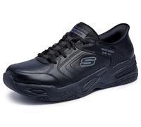 Skechers Durham Baskets à Enfiler Mains Libres pour Homme, Noir, 44 EU