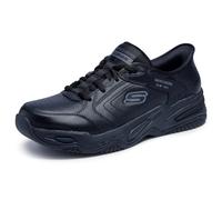 Skechers Durham Baskets à Enfiler Mains Libres pour Homme, Noir, 9.5 X-Wide