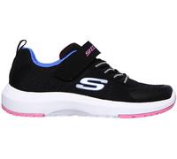 Skechers Dyna Tread Enfant Chaussures De Sport Baskets Basses Fermeture Velcro-Noir/Rose-27.5