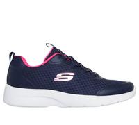 Skechers Dynamight 2.0 - Social Orbit Chaussures Moyen Width en Bleu Marine/Rose Fluo, Pointure 38.5, Vegan