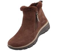 Skechers Easy Going - Bottines Cool Zip pour femme, marron