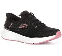 SKECHERS Edgeride Impression Relax Fit Vegan Femmes Baskets Noir Rose UK 3 - 8