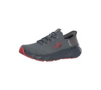 Skechers Edgeride Raygo Baskets à Enfiler Mains Libres pour Homme, Bordure Rouge en Tricot Anthracite, 41 EU