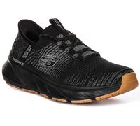 SKECHERS Edgeride Raygo Sporty Slip Ins Maille Hommes Baskets Noir Gris UK 7 -