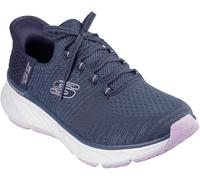 Skechers Femme Edgeride Impression Basket, Navy Knit/Lavender Trim, 39 EU