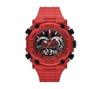 Skechers El Segundo SR1199 Montre analogique et numérique en polyuréthane Rouge