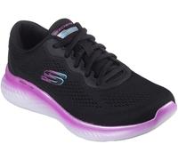 Skechers Engineered Mesh Lace-Up Iridescent Low-Top Trainers Noir/Violet 7 (40) Female