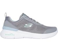 Skechers Engineered Mesh Lace-Up W Memory F Low-Top Trainers Womens Gris/Bleu 7 (40) Female