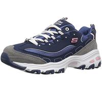 Skechers Femme 11947 Sneakers, Navy/Grey/White, 35 EU