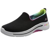 Skechers Femme 124867 BKHP Baskets, Bordure en Textile Noir Rose Vif, 41 EU