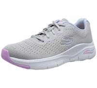Skechers Femme 149722 Gymt Baskets, Grey Mesh Lavender Light Blue Trim, 38 EU