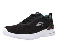 Skechers Femme 149756 BKMT Baskets, Schwarzes Netz mit Mehreren Ziernähten, 35.5 EU