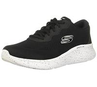 Skechers Femme 149990 BKW Baskets, Bordure Blanche en Maille Noire, 39 EU