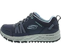 Skechers Femme 180061 NVBL Coupe Basse Trekking, Bordure en Cuir Bleu Marine, 37 EU