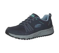 Skechers Femme 180061 NVBL Coupe Basse Trekking, Maille en Cuir Bleu Marine, 36.5 EU