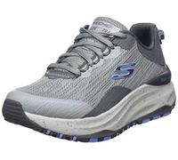 Skechers Femme 180500 GRY Coupe Basse Trekking, Gray Engineered Mesh/Light Blue Trim, 35 EU