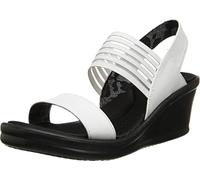 Skechers Femme 38472 Sandales Bride arrière, Blanc, 39 EU