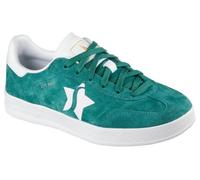 Skechers Femme Academy Court Charm Basket, Green Leather/Trim, 39.5 EU