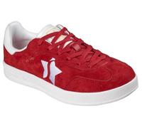 Skechers Femme Academy Court Charm Basket, Red Leather/Trim, 38.5 EU
