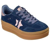 Skechers Femme Academy Hi Elevated Essence Basket, Navy Leather/Pink Trim, 38.5 EU