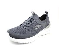 Skechers Femme Air Dynamight Perfect Steps Basket, Charcoal Knit/Silver Trim, 39 EU