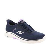 Skechers Femme Aller Marcher 7 Valin GO Walk, Navy Textile Lavender Trim, 39 EU