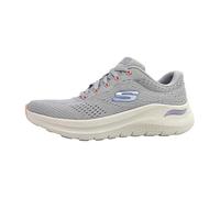 Skechers Baskets Femme Arch Fit 2.0 BIG League, Garniture Corail Pervenche, Gris Clair, Taille 36